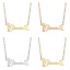Picture of 304 Stainless Steel Customized Name Necklace Personalized Letter Charm Pendant Lovers Multicolor 45cm(17.7") long