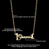 Picture of 304 Stainless Steel Customized Name Necklace Personalized Letter Charm Pendant Lovers Multicolor 45cm(17.7") long