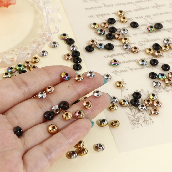 Immagine di 304 Acciaio Inossidabile Perline per la Creazione di Gioielli con Ciondoli Fai-da-te Piattino 10 Pz