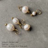 Image de Breloques en 316 Acier Inoxydable Baroque Irrégulier Coquillage Imitation Perle 3mm-5mm , 2 Pcs