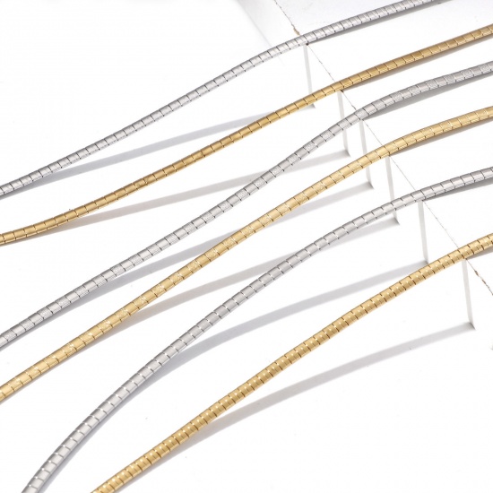 Image de Collier Tour de Cou Chaîne Maille Omega en 304 Acier Inoxydable 45.5cm Long, 1 Pièce
