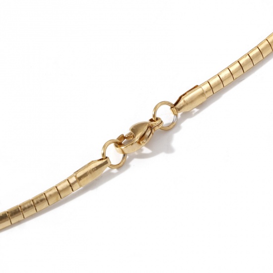 Image de Collier Tour de Cou Chaîne Maille Omega en 304 Acier Inoxydable 45.5cm Long, 1 Pièce