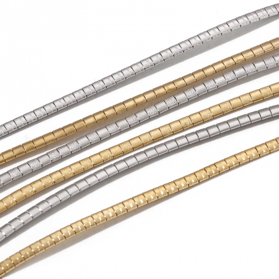Image de Collier Tour de Cou Chaîne Maille Omega en 304 Acier Inoxydable 45.5cm Long, 1 Pièce