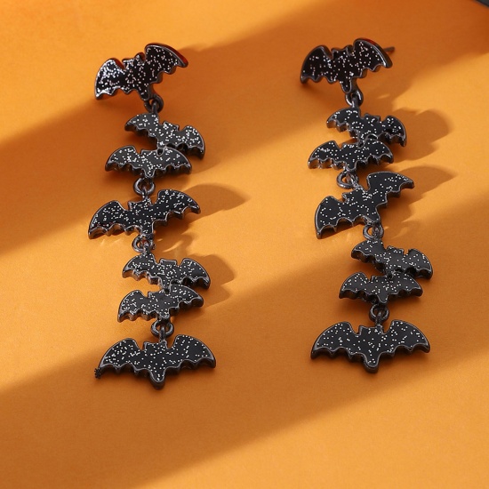 Picture of Gothic Earrings Silver Tone Halloween Ghost Halloween Pumpkin Man