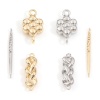 Immagine di Ottone Pendenti Charms Connettori Accessori Vero Oro Placcato 2 Pz