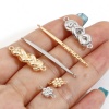 Immagine di Ottone Pendenti Charms Connettori Accessori Vero Oro Placcato 2 Pz