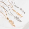 Picture of Brass Pendants Real Gold Plated Leaf 3D
