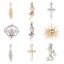 Immagine di Ottone Charms Serpente Vero Oro Placcato Sirena Pesce Trasparente Cubic Zirconiae 2 Pz