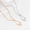 Immagine di Ottone Serie Geometry Ciondoli Vero Oro Placcato Trasparente Cubic Zirconiae 2 Pz