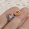 Immagine di 201 Acciaio Inossidabile Charms Ragnatela Orma di Zampa Filigrana 5 Pz