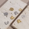 Immagine di 201 Acciaio Inossidabile Charms Ragnatela Orma di Zampa Filigrana 5 Pz
