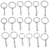 Picture of 304 Stainless Steel Keychain & Keyring Round Silver Tone 30mm Dia.