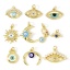 Picture of Brass Charms 18K Real Gold Plated Evil Eye