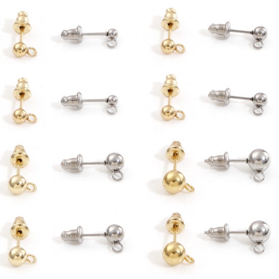 Earring Posts, Ear Nut Backs, 48 24 Pairs, 8 Mm Glueable Flat Pad, 316L  Stainless Steel SEE COUPON -  Finland