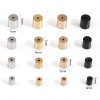 Picture of 304 Stainless Steel Cord End Caps For Necklace Bracelet Jewelry Making Cylinder
