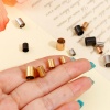 Picture of 304 Stainless Steel Cord End Caps For Necklace Bracelet Jewelry Making Cylinder