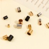 Picture of 304 Stainless Steel Cord End Caps For Necklace Bracelet Jewelry Making Cylinder