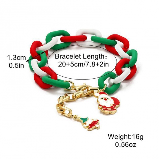 Bild von Stilvoll Armband Vergoldet Weihnachten Weihnachtsmann 1 Strang