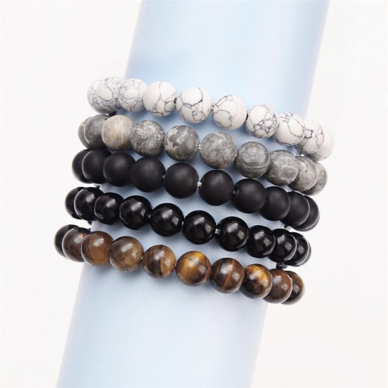 Picture of Stylish Dainty Bracelets Delicate Bracelets Beaded Bracelet Multicolor Yoga Healing Elastic