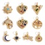 Immagine di Ottone Charms 18K Vero Oro Placcato 1 Pz