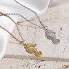 Immagine di 1 Pz Ottone Ciondoli Pendenti Animale 18K Vero Oro Placcato Rettangolo Micro Spianare