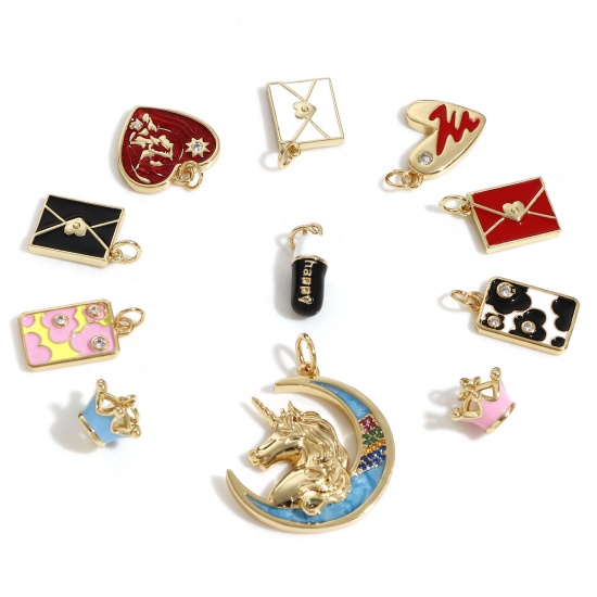 Picture of Brass Charms 18K Real Gold Plated                                                                                                                                                                                                                             