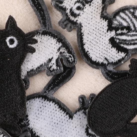 Picture of Polyester Appliques Patches DIY Scrapbooking Black Cat Animal