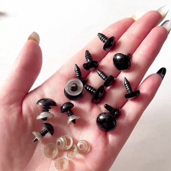 Picture of Plastic DIY Handmade Craft Materials Accessories Black Doll Eye