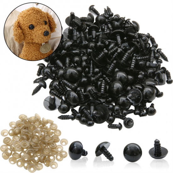 Picture of Plastic DIY Handmade Craft Materials Accessories Black Doll Eye