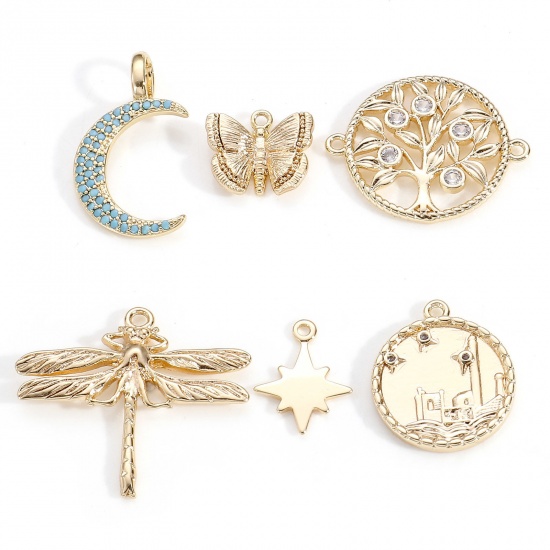 Picture of Brass Charms 18K Real Gold Plated