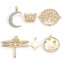 Immagine di Ottone Charms 18K Vero Oro Placcato 2 Pz