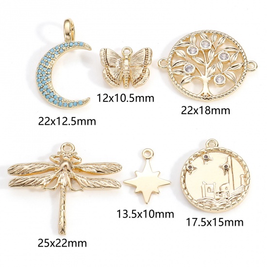 Picture of Brass Charms 18K Real Gold Plated