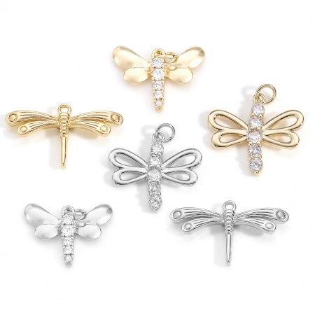 Brass Insect Charms Real Gold Plated
