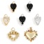 Immagine di Ottone San Valentino Charms Cuore Vero Oro Placcato 1 Pz