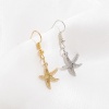 Picture of Brass Ocean Jewelry Charms Real Gold Plated Star Fish 21mm x 15mm