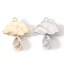 Immagine di Ottone Tempo Collezione Charms Nuvole Vero Oro Placcato Goccia Trasparente Cubic Zirconiae 15mm x 12mm, 2 Pz