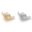 Immagine di Ottone Charms Chiocciola Vero Oro Placcato 3D 9mm x 7.5mm, 2 Pz