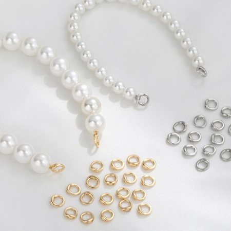 Brass Wire Protectors Round Real Gold Plated 5.2mm x 5mm
