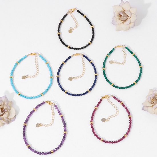 Image de Bracelets Raffinés Bracelets Délicats Bracelet de Perles Élégant en Cristal Multicolore 1 Pièce