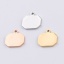 Picture of 304 Stainless Steel Blank Stamping Tags Charms Rectangle Mirror Polishing 18mm x 16mm