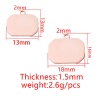 304ステンレス鋼 ブランクスタンプタグ チャーム 長方形 鏡面研磨 18mm x 16mm、 2 個 の画像