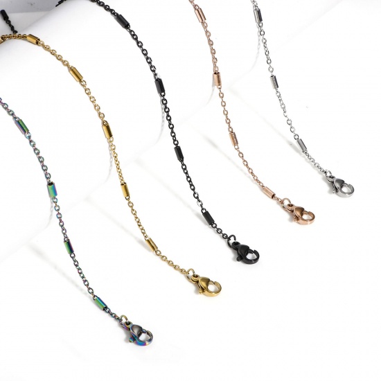 Picture of 304 Stainless Steel Link Cable Chain Necklace For DIY Jewelry Making 40cm(15 6/8") long