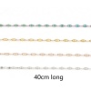 Picture of 304 Stainless Steel Lips Chain Necklace For DIY Jewelry Making 40cm(15 6/8") long