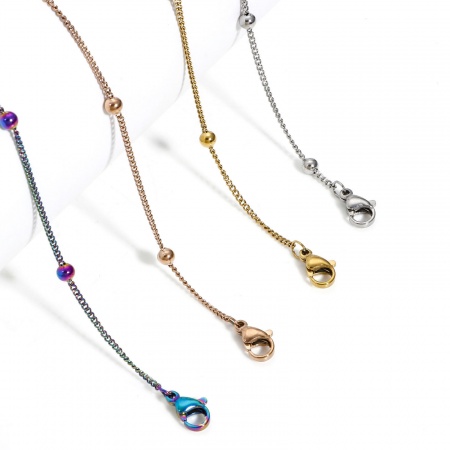 304 Edelstahl Panzerkette Kette Halskette 40cm lang, 1 Strang