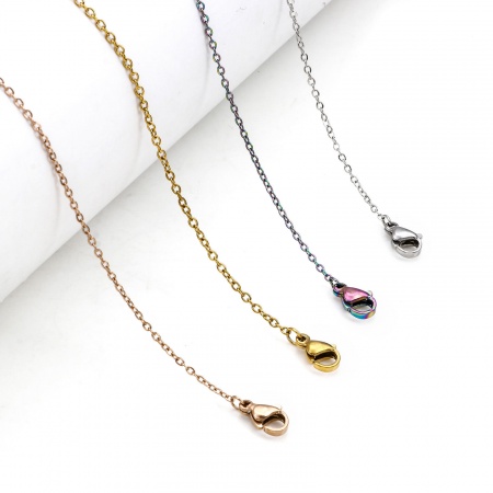 Immagine di Collana All'Ingrosso, Catena a Cavo 304 Acciaio Inossidabile, Unisex Minimalista Regalo Gioielli Per Rivenditore, 40cm Lunghezza, 1 Pz