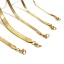 Immagine di 304 Acciaio Inossidabile Catena di Serpente Braccialetti Oro Placcato Con Aragosta Fermagli Fibbia e Catena di Estensione 1 Pz