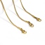 Picture of 304 Stainless Steel Snake Chain Necklace For DIY Jewelry Making Gold Plated Chain Size: 1.5mm
