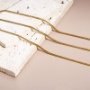 Picture of 304 Stainless Steel Snake Chain Necklace For DIY Jewelry Making Gold Plated Chain Size: 1.5mm