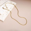 Picture of 304 Stainless Steel Snake Chain Necklace For DIY Jewelry Making Gold Plated Chain Size: 1.5mm