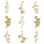 Picture of Brass Pendants Real Gold Plated Flower 3D